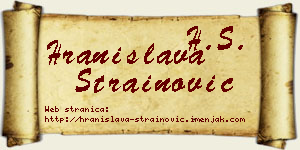 Hranislava Strainović vizit kartica